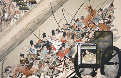 The Abduction of the cloistered Emperor Go Shirakawa by Fujiwara Nobuyori in 1159, c.1200 by Keion Keion