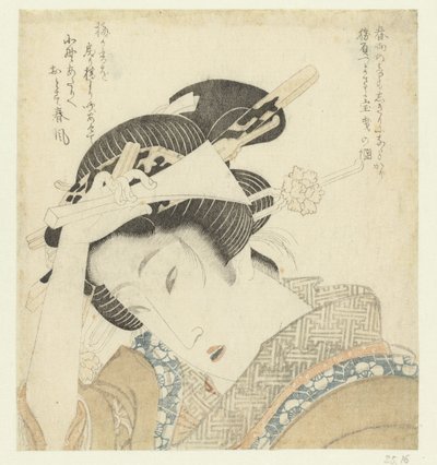 Geyşa da mızrap by Keisai Eisen (attributed to)