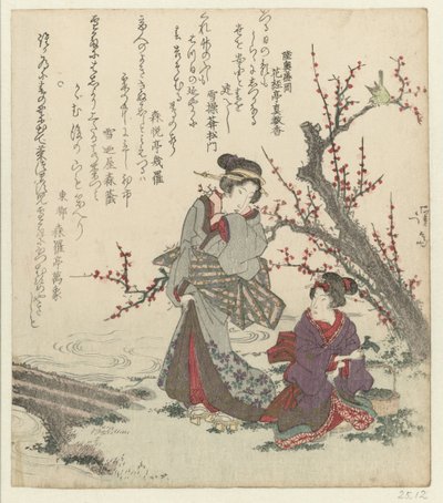 Otlar arayan iki kadın by Keisai Eisen