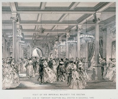 Türkiye Sultanı için Resepsiyon, Guildhall, Londra Şehri, 1867 by Kell Brothers