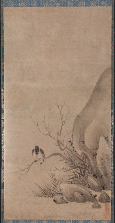 Bir Derenin Üzerinde Tünemiş Yalıçapkını by Kenkō Shōkei