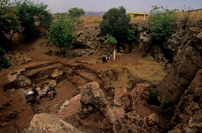 Johannesburg, Güney Afrika yakınlarındaki Drimolean Bölgesi, 2 milyon yıllık hominid, by Kenneth Garrett