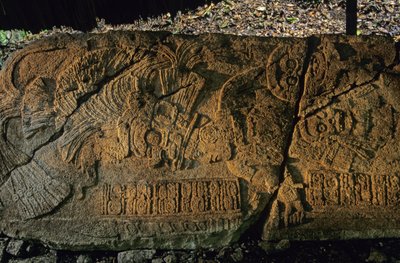 Guatemala; Maya; Aguateca, Taş anıt Tan Te