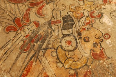 Maya; Maya Duvar Resimleri; San Bartolo; Guatemala; Dr Bill Saturno, 2002 (fotoğraf) by Kenneth Garrett