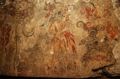 Maya; Maya Duvar Resimleri; San Bartolo; Guatemala; Dr Bill Saturno, 2005 (fotoğraf) by Kenneth Garrett