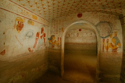 Firavun Tamwetamani, son kral, Mezar odası ve resim detayları,Kara Firavunlar, Nub..., 2007 (fotoğraf) by Kenneth Garrett