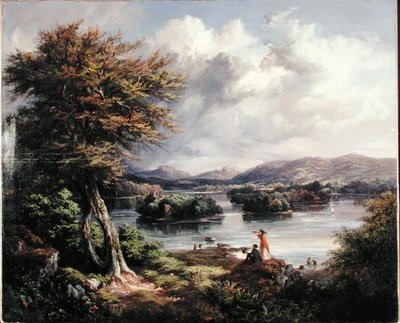 Menteith Gölü (tuval üzerine yağlı boya) by Kenneth Macleay
