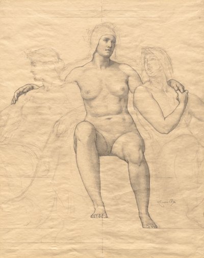 Alegorik Kadın Figürleri by Kenyon Cox
