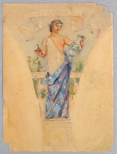 "Seramik"in Kişileştirilmesi, Üretici Binasının Kubbesi Çalışması, Dünya Kolomb Sergisi, Chicago, IL by Kenyon Cox