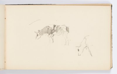 Sketchbook Sayfası: Otlayan İnekler by Kenyon Cox