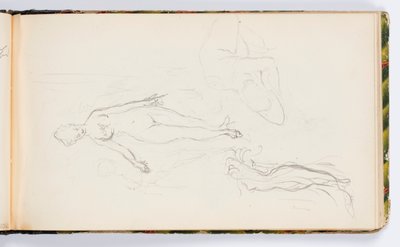 Sketchbook Sayfası: Çıplak Kadın Figürleri by Kenyon Cox