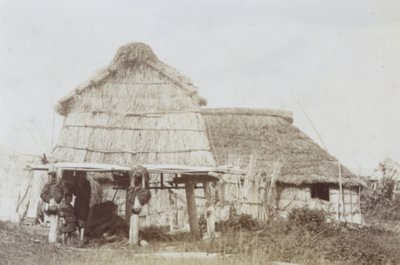 Ainu Çocukları ile Ainu Deposu, 1890