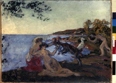 Mitolojik desen. Ker Xavier Roussel'in (1867-1944) tablosu, yaklaşık 1903. Karton üzerine yağlı boya. Nabis. Boyut: 47x62cm. Ermitaj Müzesi, Sankt Petersburg (Saint-Petersburg) by Ker Xavier Roussel