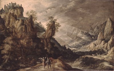 Tobias ve Melek ile Manzara by Kerstiaen Keuninck de