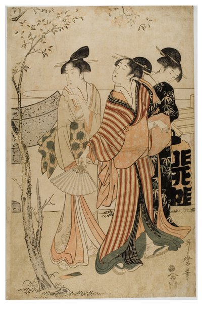 Bahar Sisinde Bir Çiçek Alayı by Kikugawa Eizen