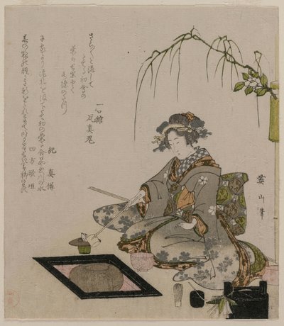 Çay Törenini Yapan Kadın, 1820 dolayları. by Kikukawa Eizan