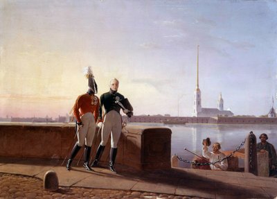 Rus Çarı I. Alexander (1777-1825) ve kardeşi Konstantin, Neva