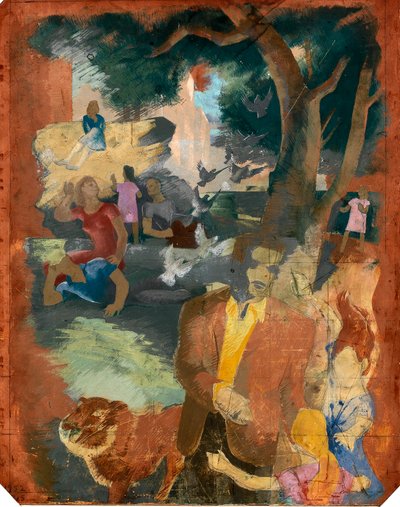 Scenes of New York--Central Park (duvar resmi çalışması, Madison Square Posta İstasyonu, New York) by Kindred McLeary