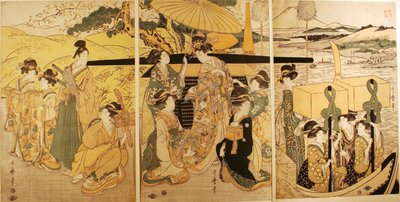 Feribot İskelesinde by Kitagawa Utamaro