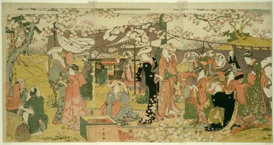 Chery B ぉ Kaba m versiyonu Quet (tepe şöleni) by Kitagawa Utamaro