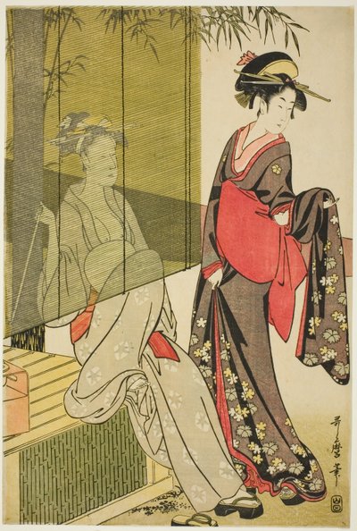 Kurutma ve germe bezi by Kitagawa Utamaro