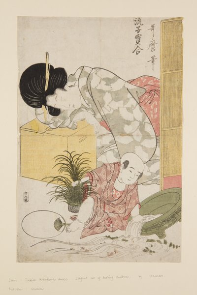 Küçük Hazinelerin Zarif Karşılaştırmaları (Furyu ko-dakara awase) (renkli tahta baskı) by Kitagawa Utamaro