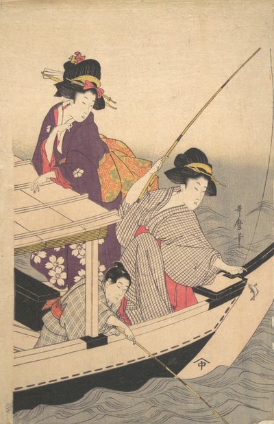 Balıkçılık, 18. yüzyılın sonlarında. by Kitagawa Utamaro