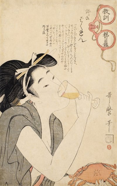 A Parents Moralizing Spectacles serisinden, 1802 by Kitagawa Utamaro