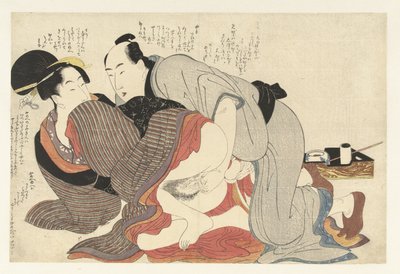 evli adam ve dul Negai no itoguchi (dizi adı) by Kitagawa Utamaro
