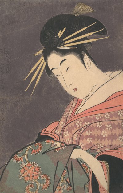 “Gomeiro Hanaogi”..., yaklaşık. 1794-95. by Kitagawa Utamaro