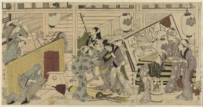 Yeni yıla hazırlık için ev temizliği by Kitagawa Utamaro