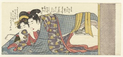 Sevgi dolu çift by Kitagawa Utamaro