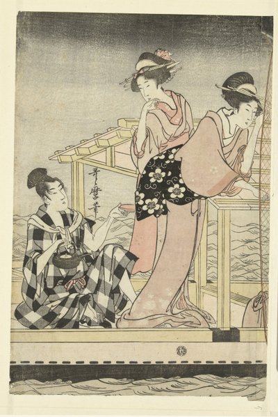 gece balıkçılığı by Kitagawa Utamaro