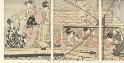 gece balıkçılığı by Kitagawa Utamaro