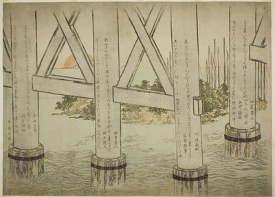 Eitai Köprüsü Sütunları by Kitagawa Utamaro