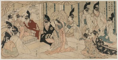 Sadık Hizmetkârların Hazinesi (Chusingura) oyunundan uyarlanan sahne by Kitagawa Utamaro