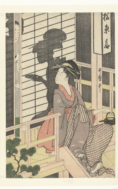 Matsu Higashiya çay evinin garsonu by Kitagawa Utamaro