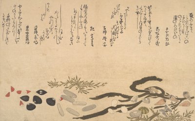 Su Altındaki Kabuklar, 1790. by Kitagawa Utamaro