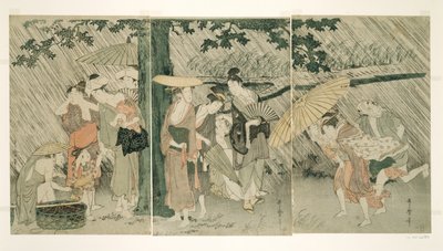 Ani Bir Duştan Korunmak by Kitagawa Utamaro