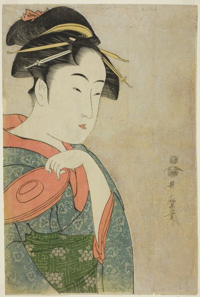Takashima Ohisa (renkli tahta baskı; oban) by Kitagawa Utamaro