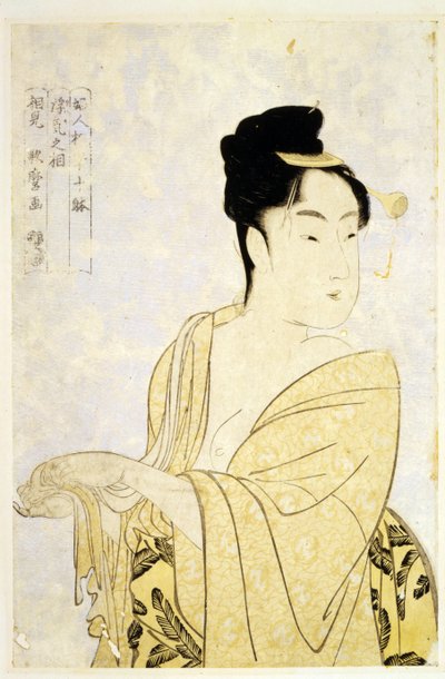 Fantezisiz Tip, Utamaro, Kitagawa (1753-1806), c. 1793 - Renkli gravür, 34,2x22,6 - Özel Koleksiyon by Kitagawa Utamaro