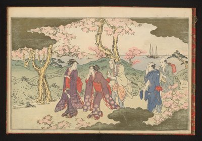 Edo Körfezi manzaralı Gotenyama, Edo'daki tepeler by Kitagawa Utamaro