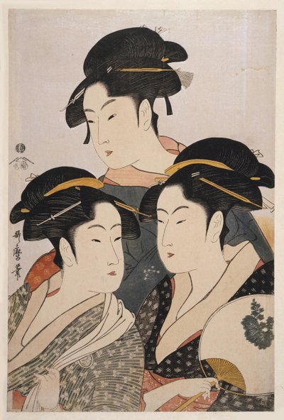Günümüzün Üç Güzeli Toji san bijin by Kitagawa Utamaro