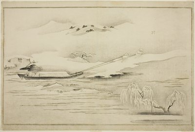 The Silver World albümünden Karda Mavna Çekmek by Kitagawa Utamaro