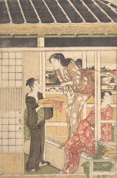 Yıkama Günü, ca. 1788. by Kitagawa Utamaro