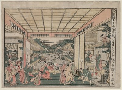 Chushingura: Perde VII (The Treasure House of Loyalty için Perspektif Resimler dizisinden) by Kitao Masayoshi