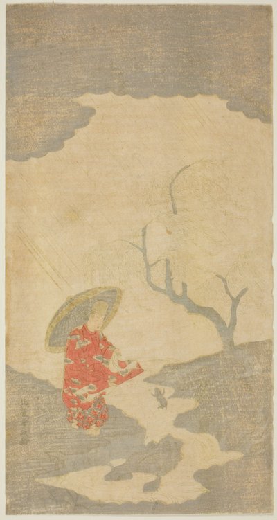 Ono no Tofu Sıçrayan Kurbağayı İzlemek by Kitao Shigemasa