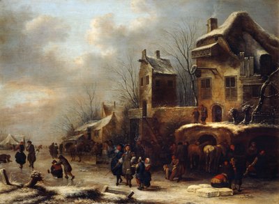 Nehirde Buz Pateni Pisti, 1665 by Klaes Molenaer