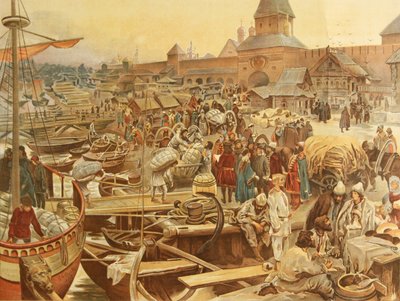 Novgorod Limanı, 1907 by Klavdiy Vasilievich Lebedev