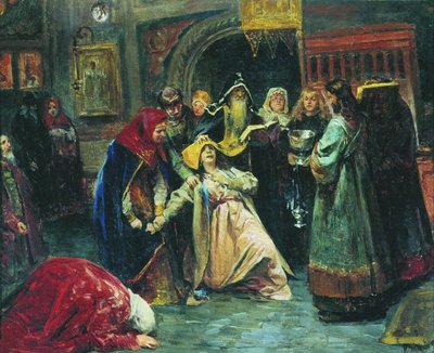 Zorla tonlama, 1896 by Klavdiy Vasilievich Lebedev